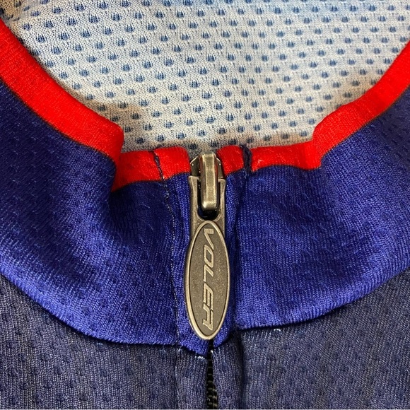 VOLER Men's size M/L USA Cycling Jersey Full zip short sleeves - Red and Blue - Picture 8 of 8